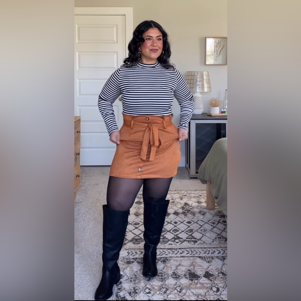 Black and White Striped Women's Top